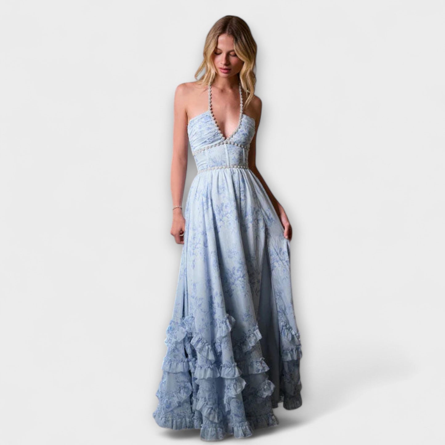 Luzie - Chic Langes Fließendes Kleid