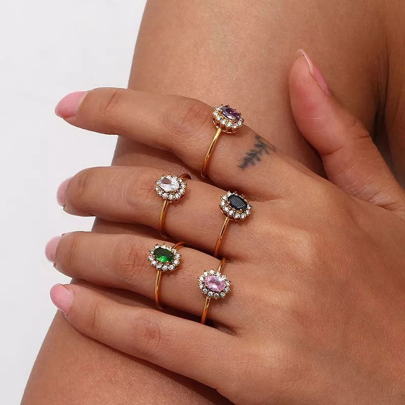 Grüner Zirkonia Ring