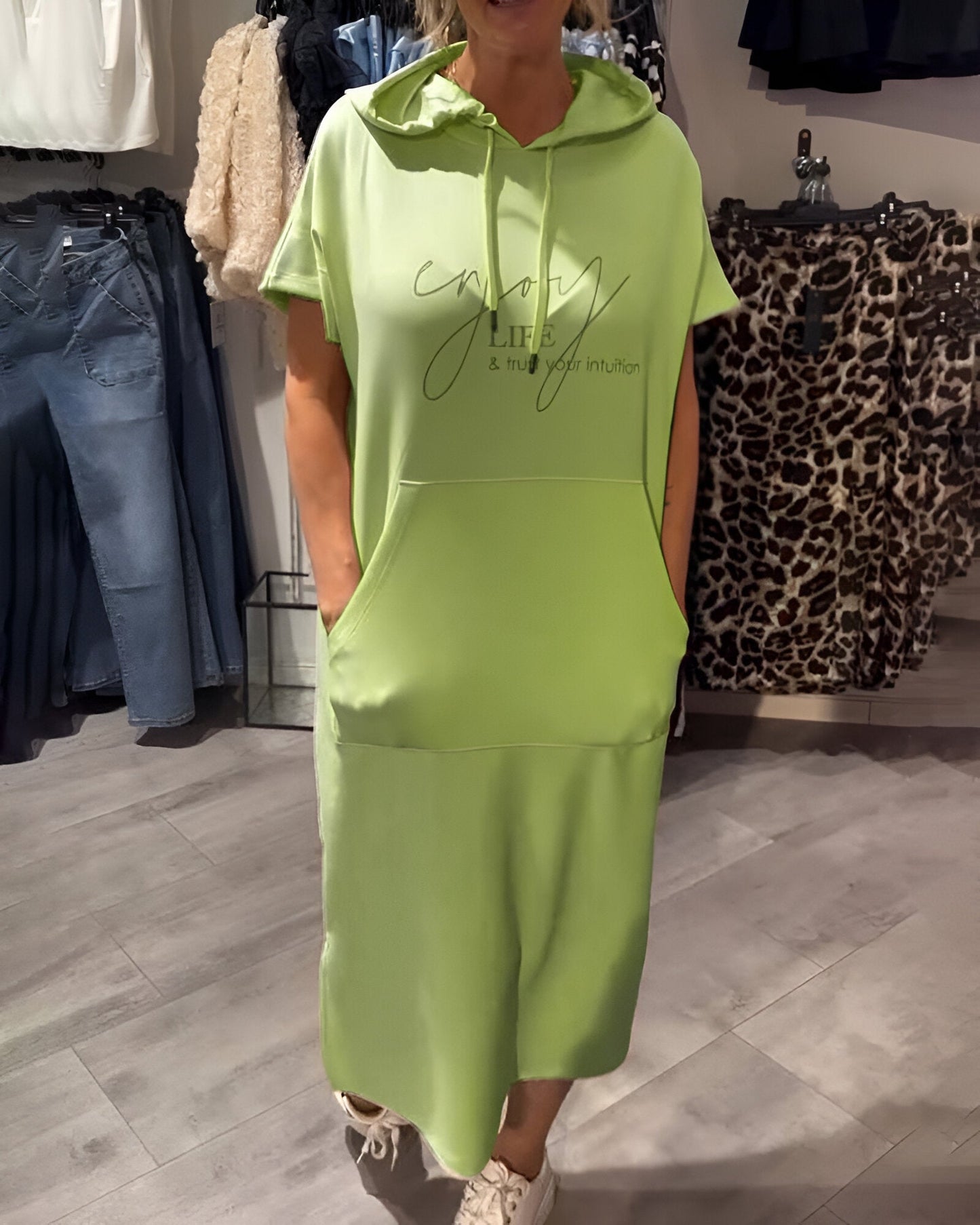 Saskia™ | Bequemes Hoodie-Kleid