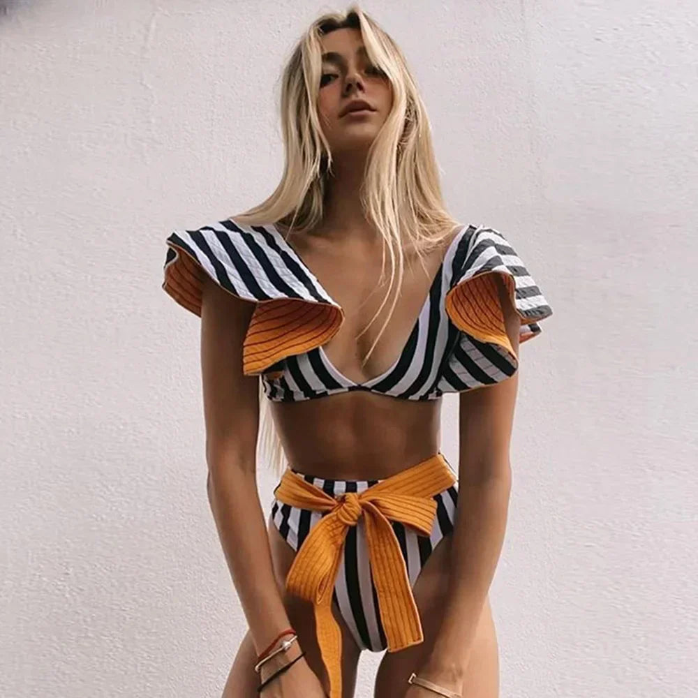 Bloom™ | Rüschenschnitt Hochbund-Bikini