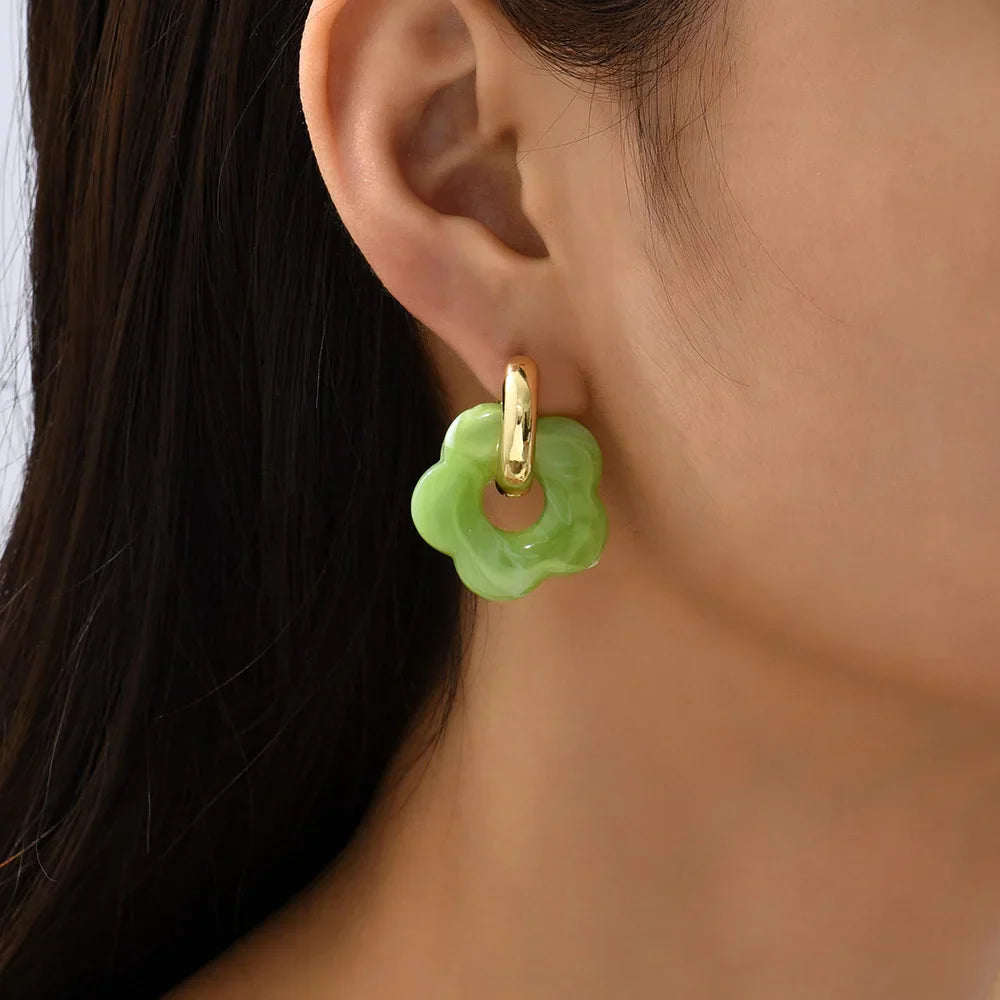 ZARA BLOSSOM HOOP OHRRINGE