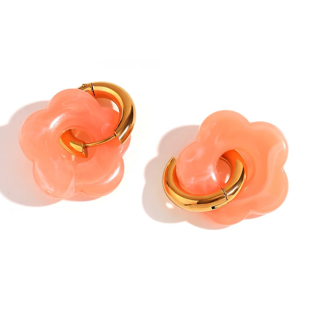 ZARA BLOSSOM HOOP OHRRINGE