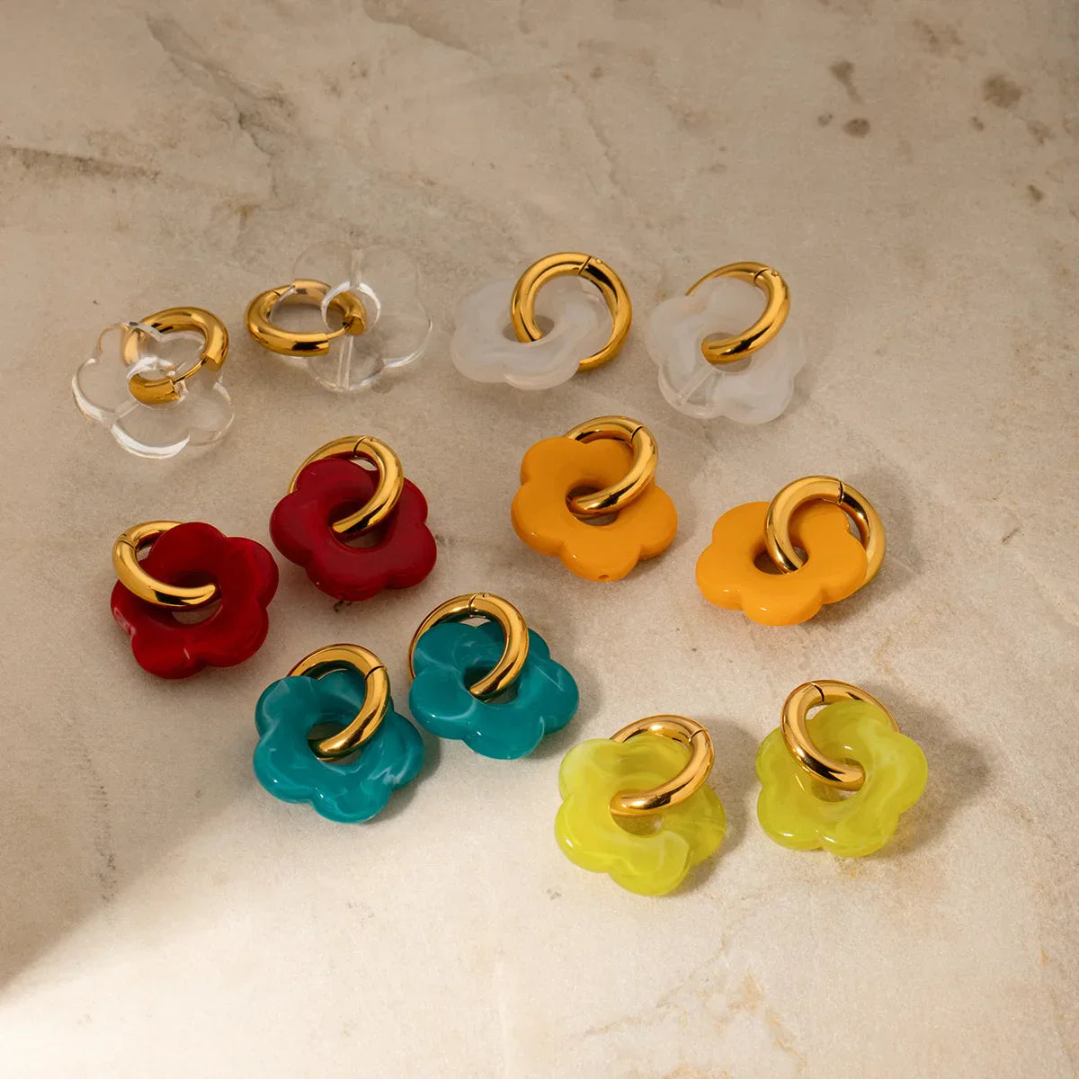 ZARA BLOSSOM HOOP OHRRINGE