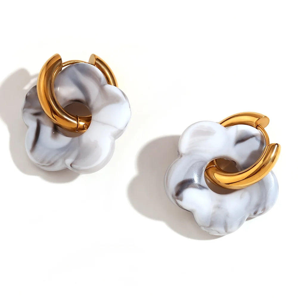 ZARA BLOSSOM HOOP OHRRINGE