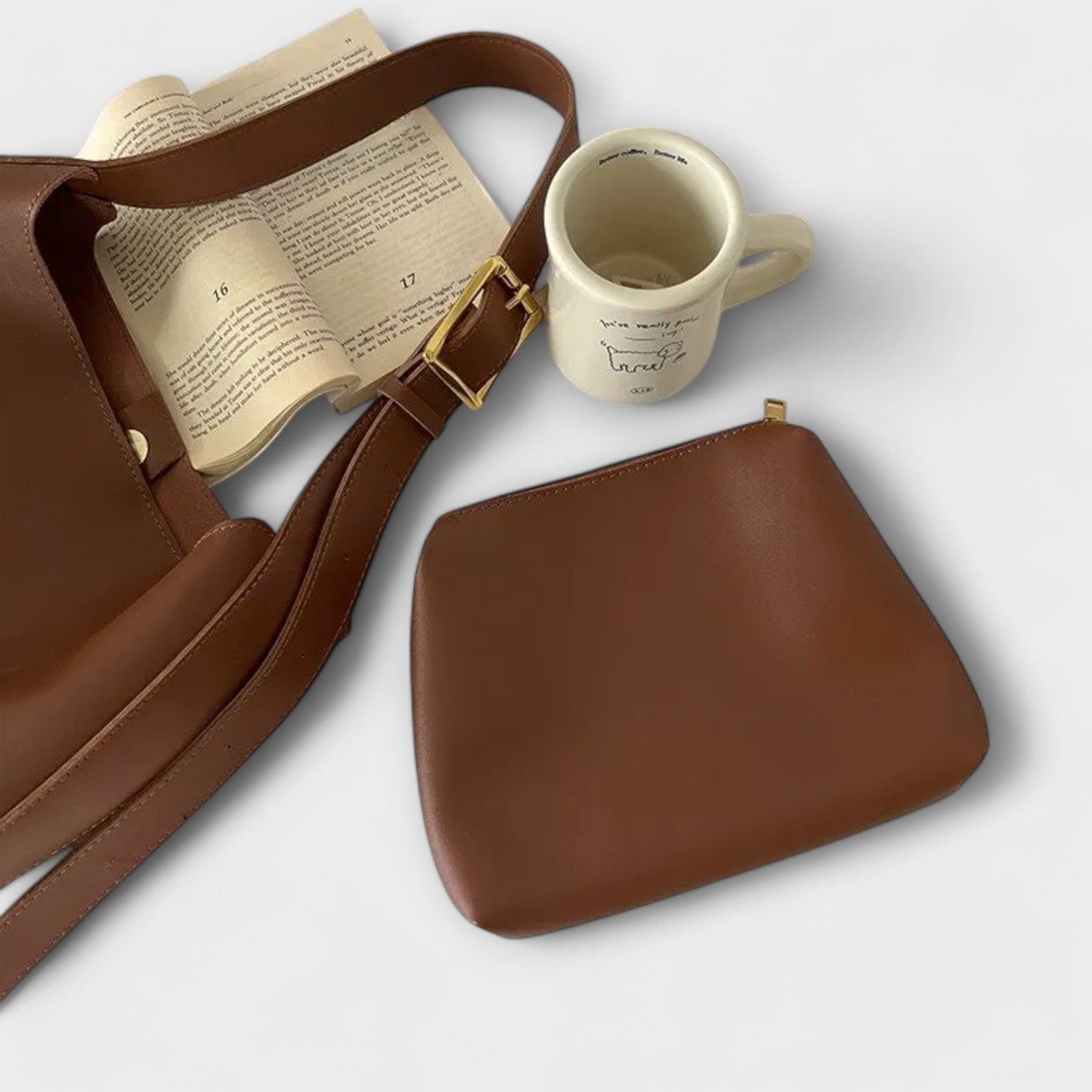 Kronenberg. – Elegante Lederschultertasche