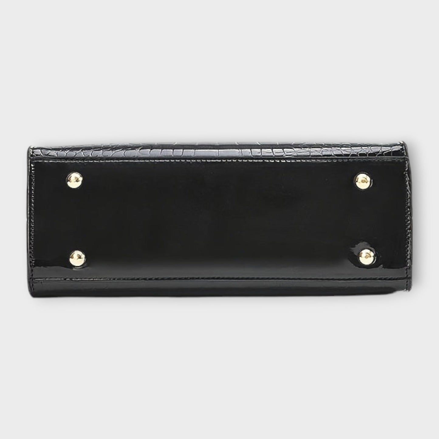 Kronenberg. - Glänzende Krokodilledermuster-Handtasche