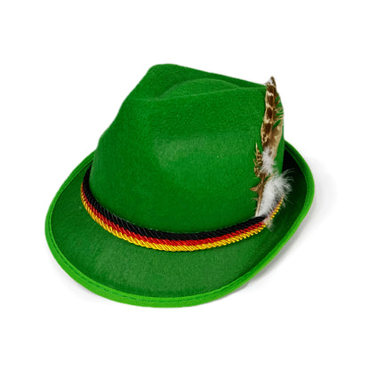 Oktoberfest Tirolerhut – Mit Feder (Mehrere Farben)
