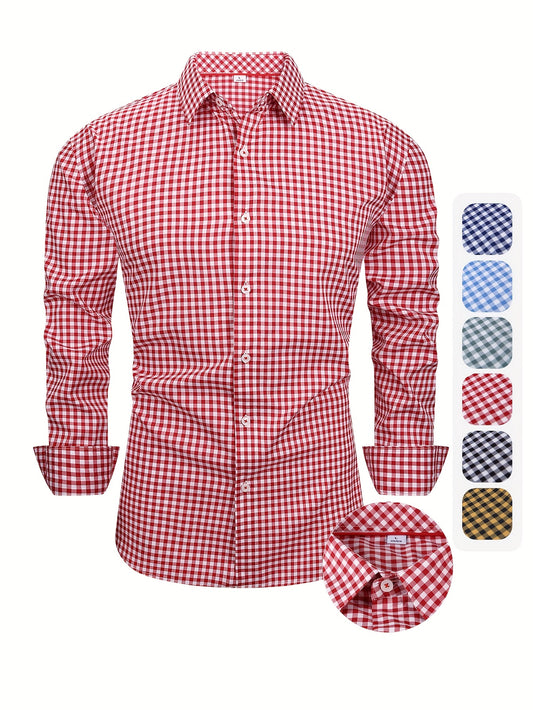 Oktoberfest Herrenhemd – Klassisch Kariert (6 Farben)