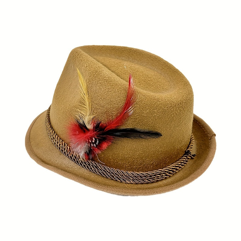 Oktoberfest Tirolerhut – Mit Feder (Mehrere Farben)