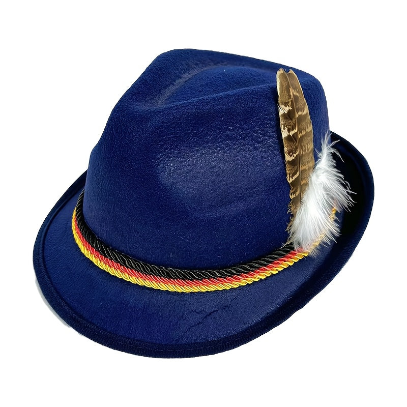 Oktoberfest Tirolerhut – Mit Feder (Mehrere Farben)