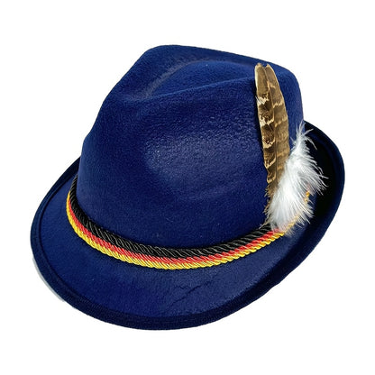 Oktoberfest Tirolerhut – Mit Feder (Mehrere Farben)