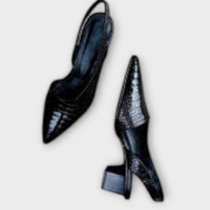 Bethany - Unregelmäßige Slingbacks Klobige Absätze
