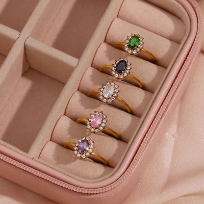 Grüner Zirkonia Ring