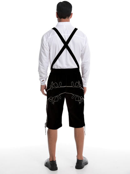 Traditionelle Oktoberfest Lederhose mit Stickerei – in 3 Farben