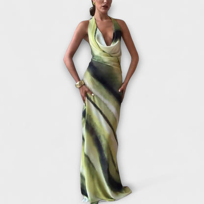 Klassisches Tie-Dye Gradient Maxi Kleid
