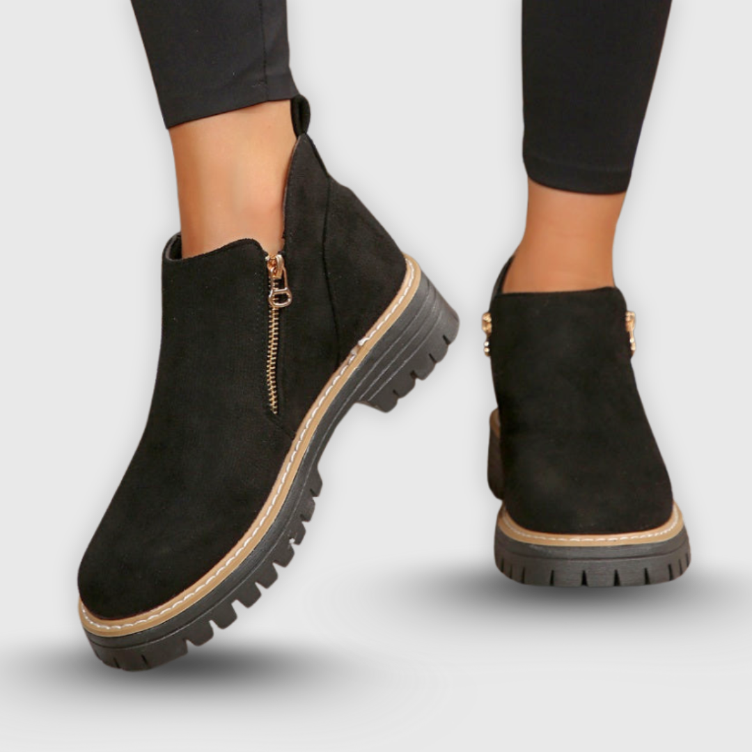 Brigitta | Stiefelette mit seitlichem Reißverschluss
