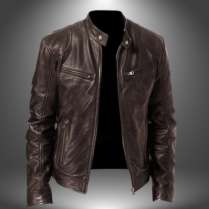 Thomas™ | Handgefertigte Lederjacke