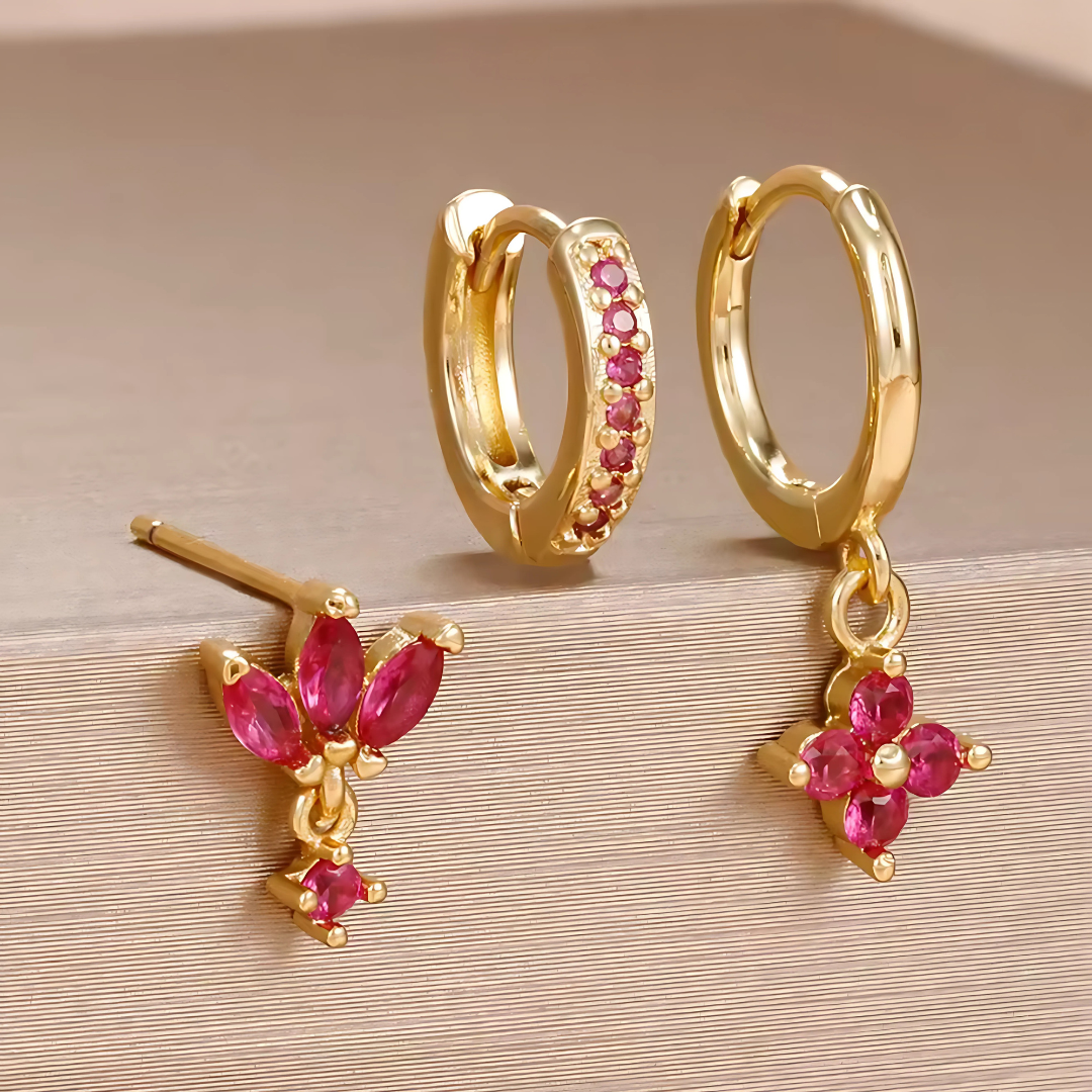 SUNPETAL OHRRINGSET