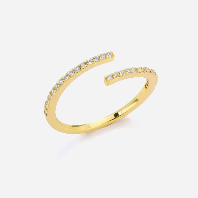 Klassischer Zirkonia-Ring