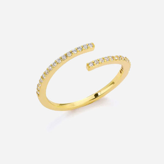 Klassischer Zirkonia-Ring