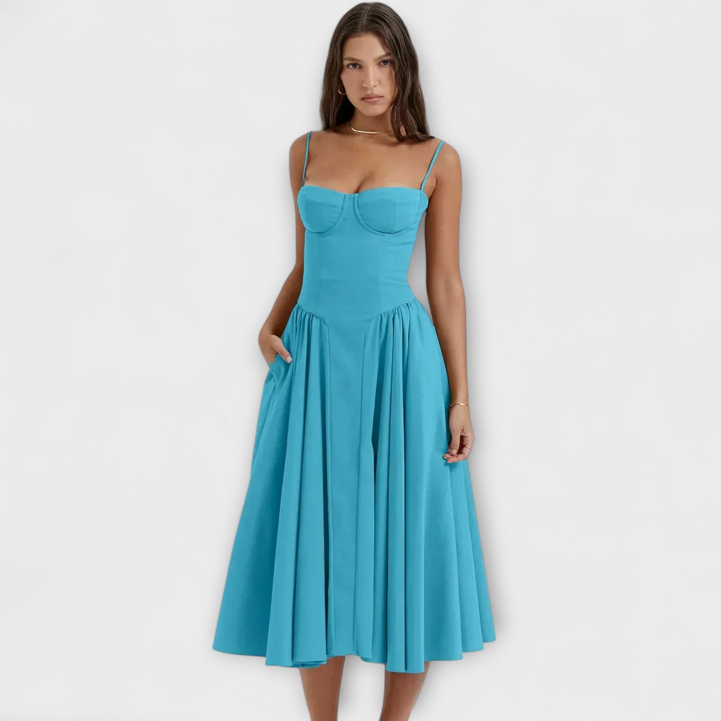 Rosalie - Verfeinertes ärmelloses Korsettkleid
