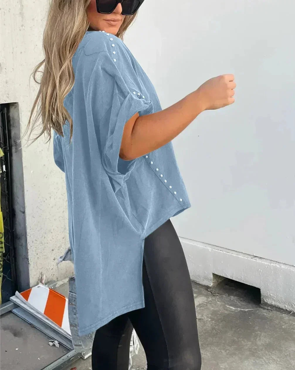 Bella™ | Oversized T-Shirt Mit Statement-Details