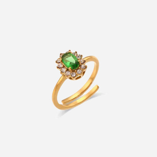 Grüner Zirkonia Ring
