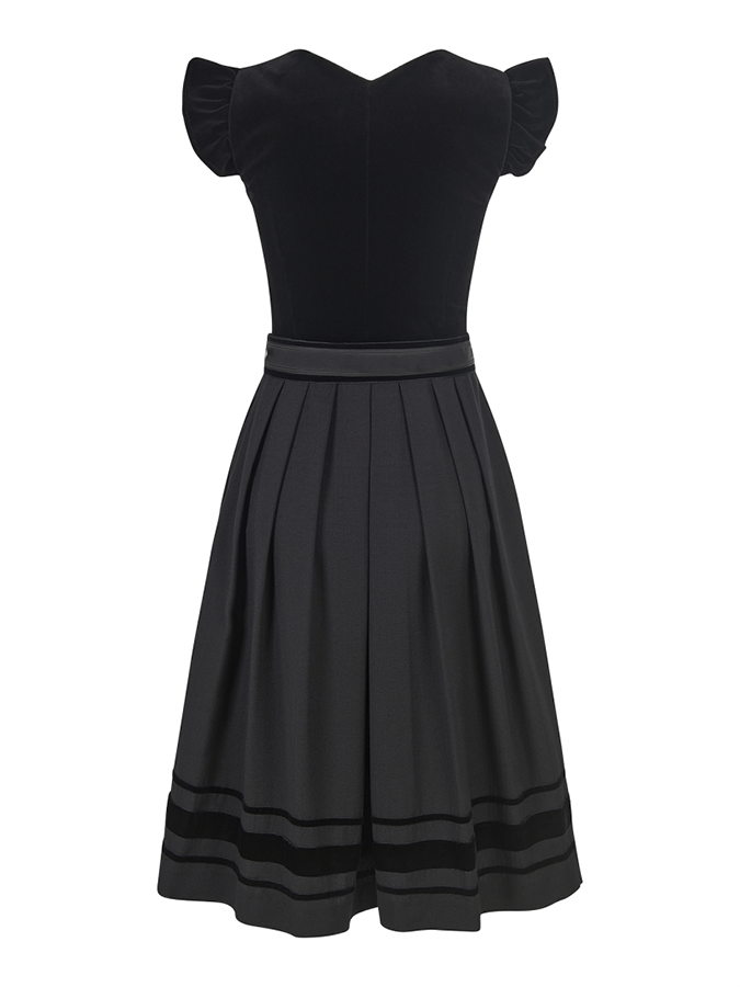Damen Einfarbiges, lässiges, knielanges Kleid mit Schleife
