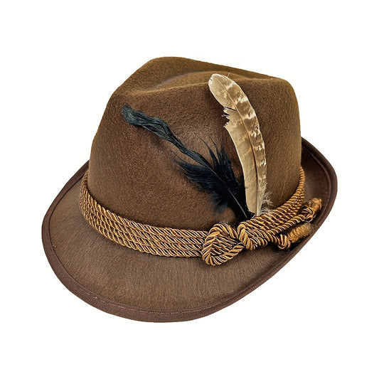 Oktoberfest Tirolerhut – Mit Feder (Mehrere Farben)