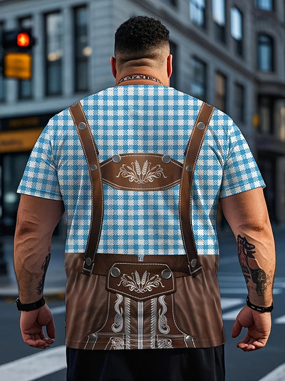 Oktoberfest T-Shirt – Lederhosen Look (Größen XL bis 6XL)