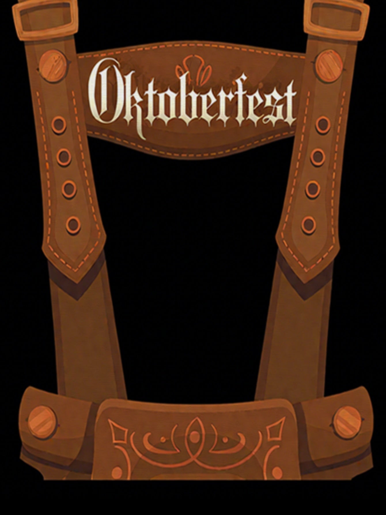 Oktoberfest T-Shirt – Lederhosen Illusion mit „Oktoberfest“-Aufdruck