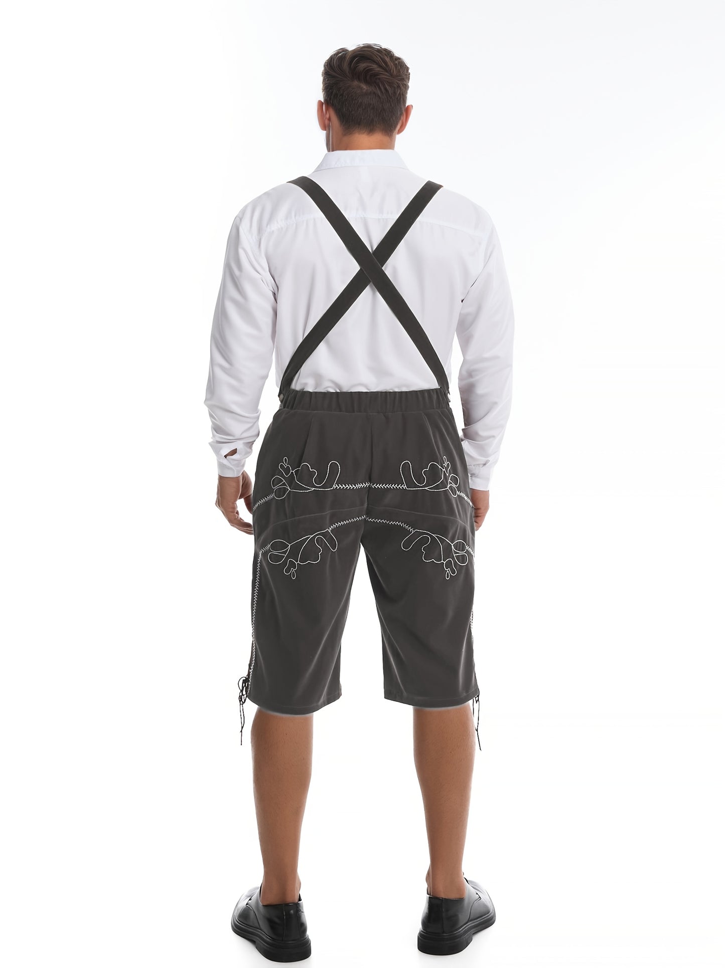 Traditionelle Oktoberfest Lederhose mit Stickerei – in 3 Farben