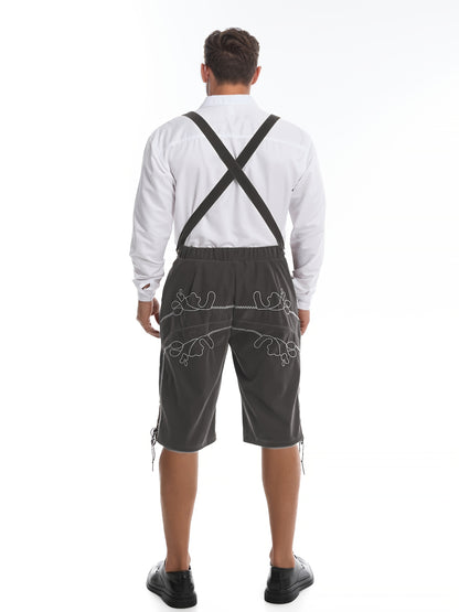 Traditionelle Oktoberfest Lederhose mit Stickerei – in 3 Farben