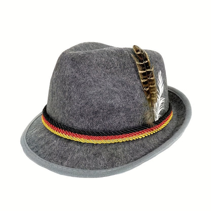 Oktoberfest Tirolerhut – Mit Feder (Mehrere Farben)