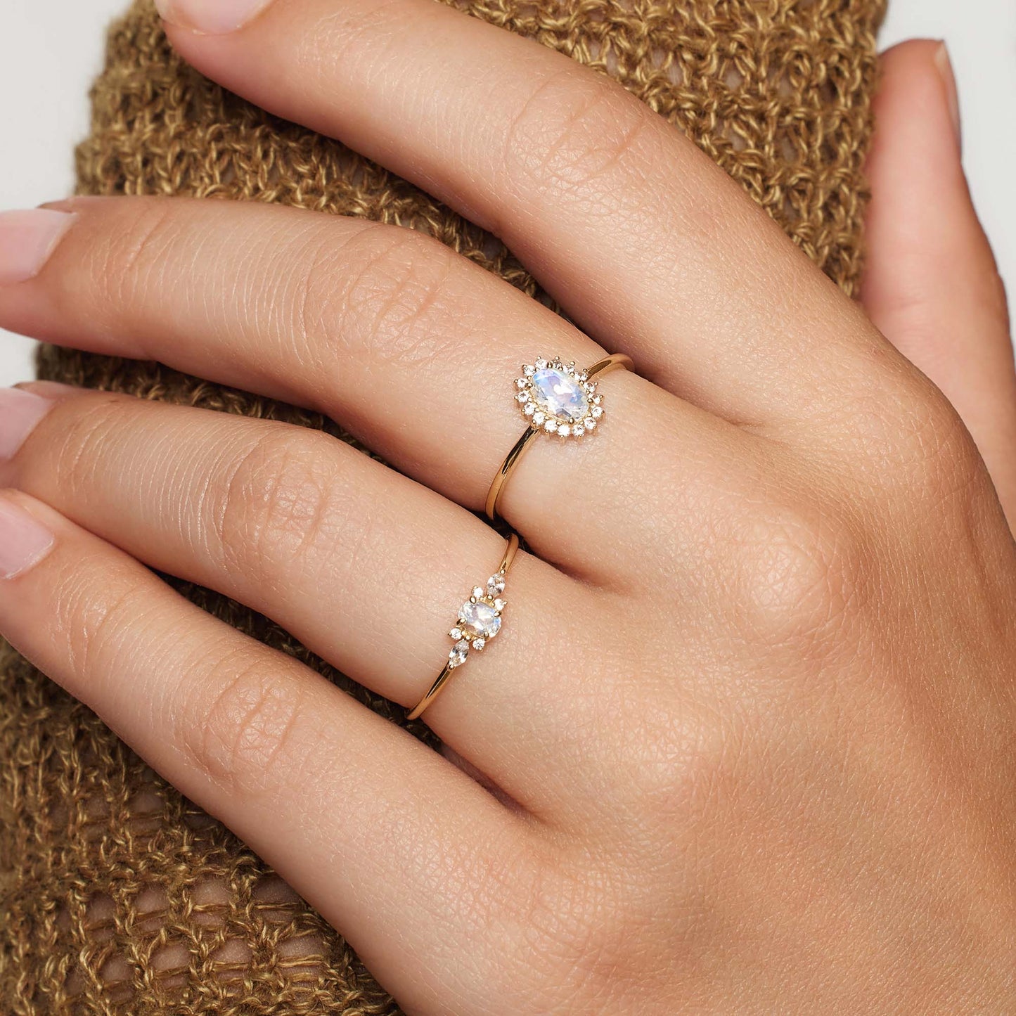 lila diamanten ring
