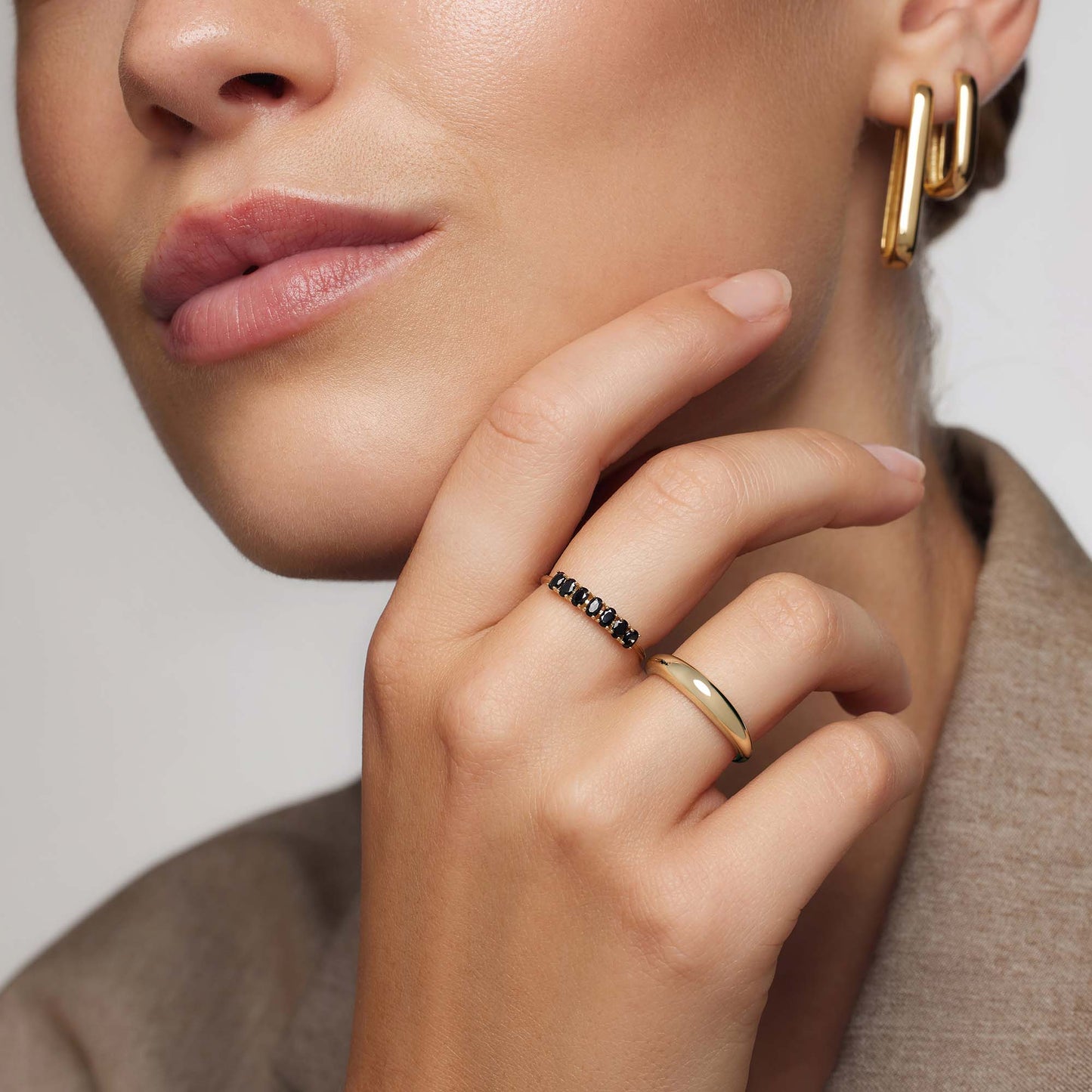 18k Goldene Massive Ring