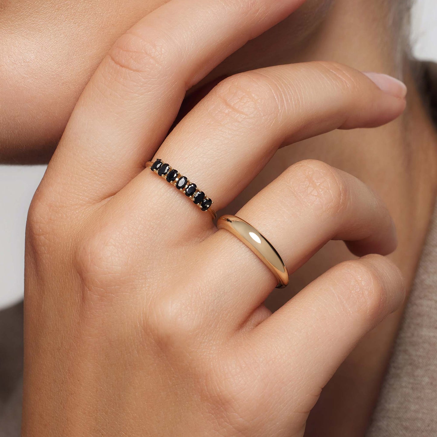 18k Goldene Massive Ring