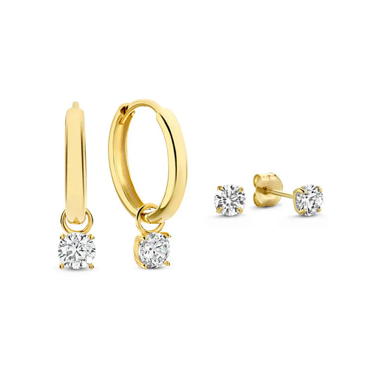 Diamanten Hänger Ohrringe