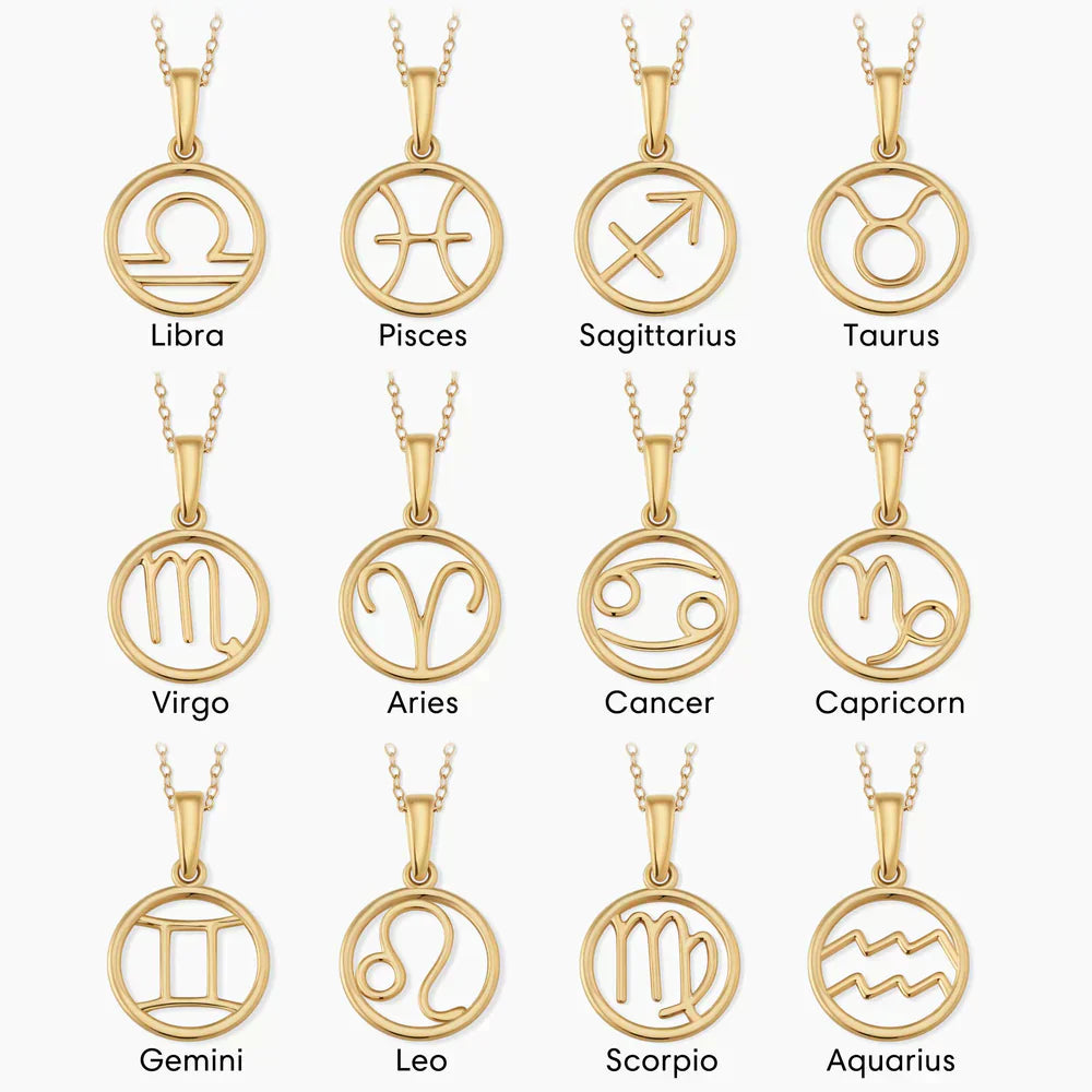 18K goldene Sternzeichen Kette