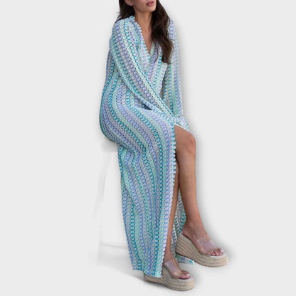 Elina – Maxikleid mit V-Ausschnitt und Urlaubsflair