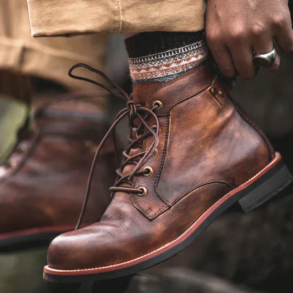 Fanum | Herren Retro Stiefel mit runder Spitze