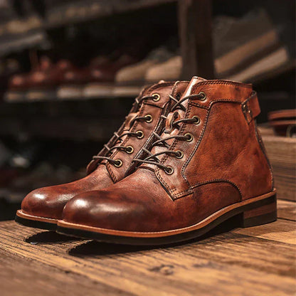 Fanum | Herren Retro Stiefel mit runder Spitze