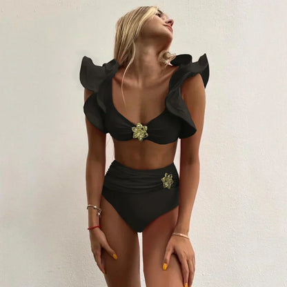 Bloom™ | Rüschenschnitt Hochbund-Bikini