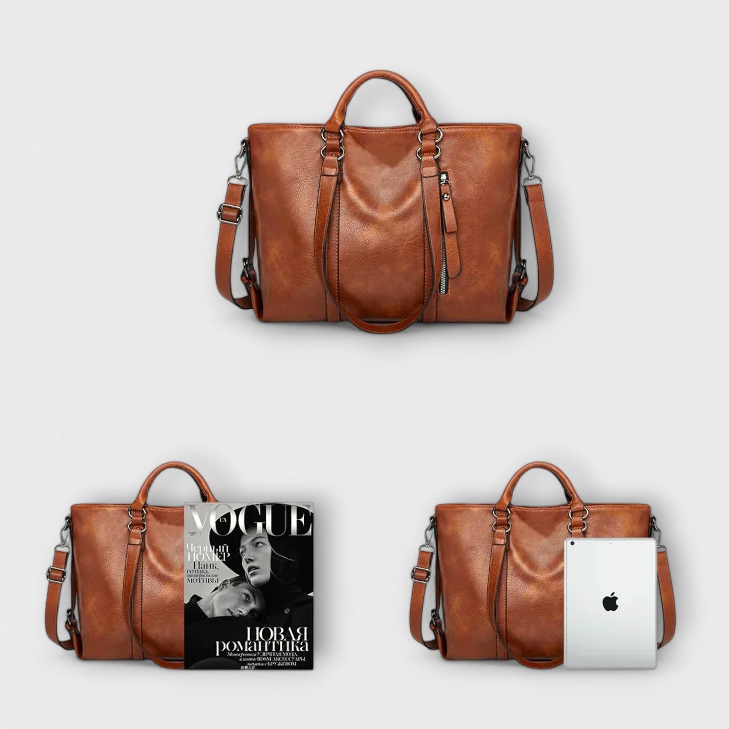 Kronenberg. - Große Ledertasche
