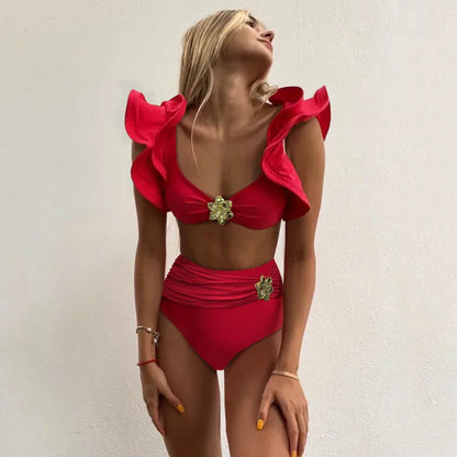 Bloom™ | Rüschenschnitt Hochbund-Bikini