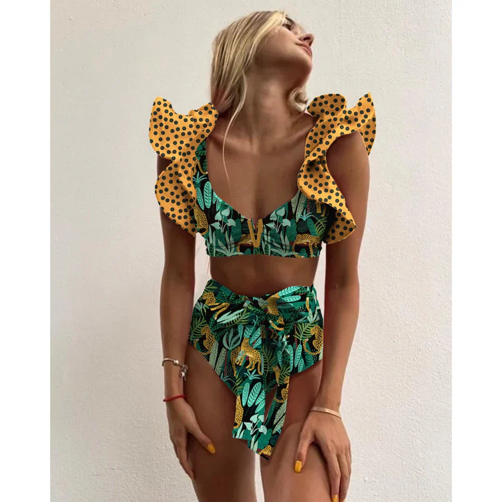 Bloom™ | Rüschenschnitt Hochbund-Bikini
