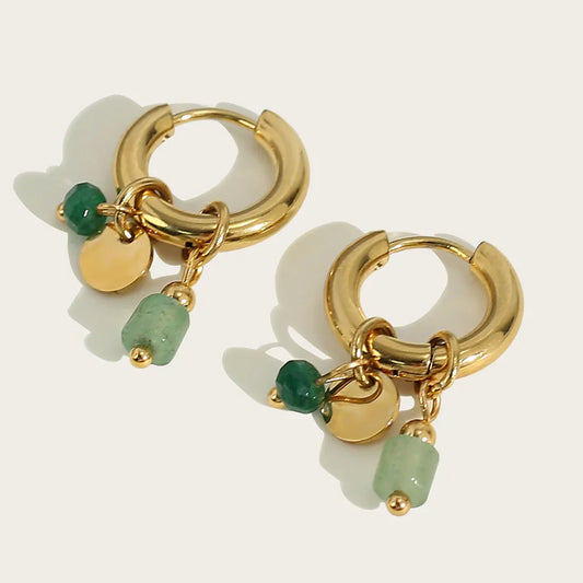 CELESTE AVENTURIN HOOP OHRRINGE