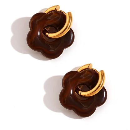 ZARA BLOSSOM HOOP OHRRINGE