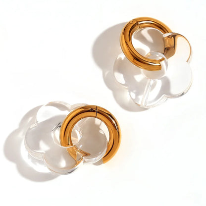 ZARA BLOSSOM HOOP OHRRINGE