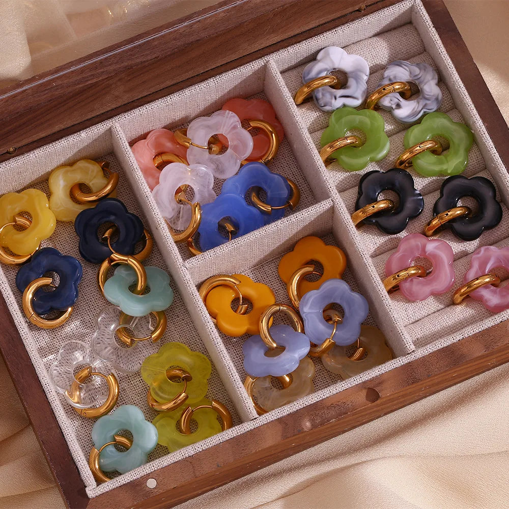 ZARA BLOSSOM HOOP OHRRINGE